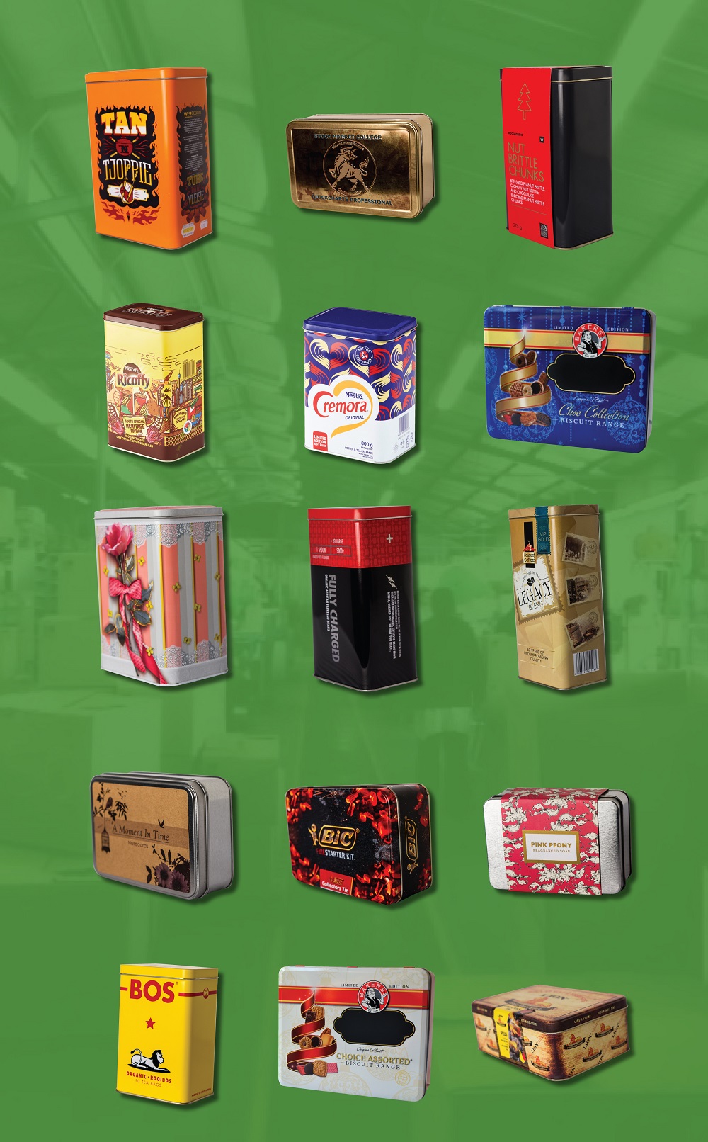 Add photo: Oval printed tins