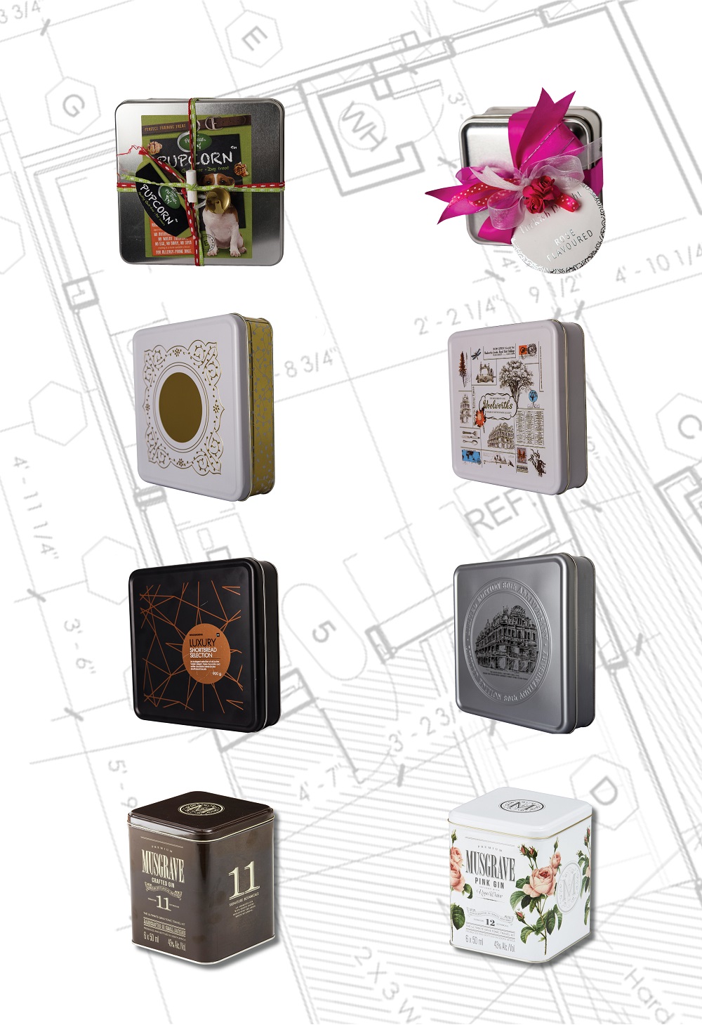 Add photo: Unprinted stock tins alternate size